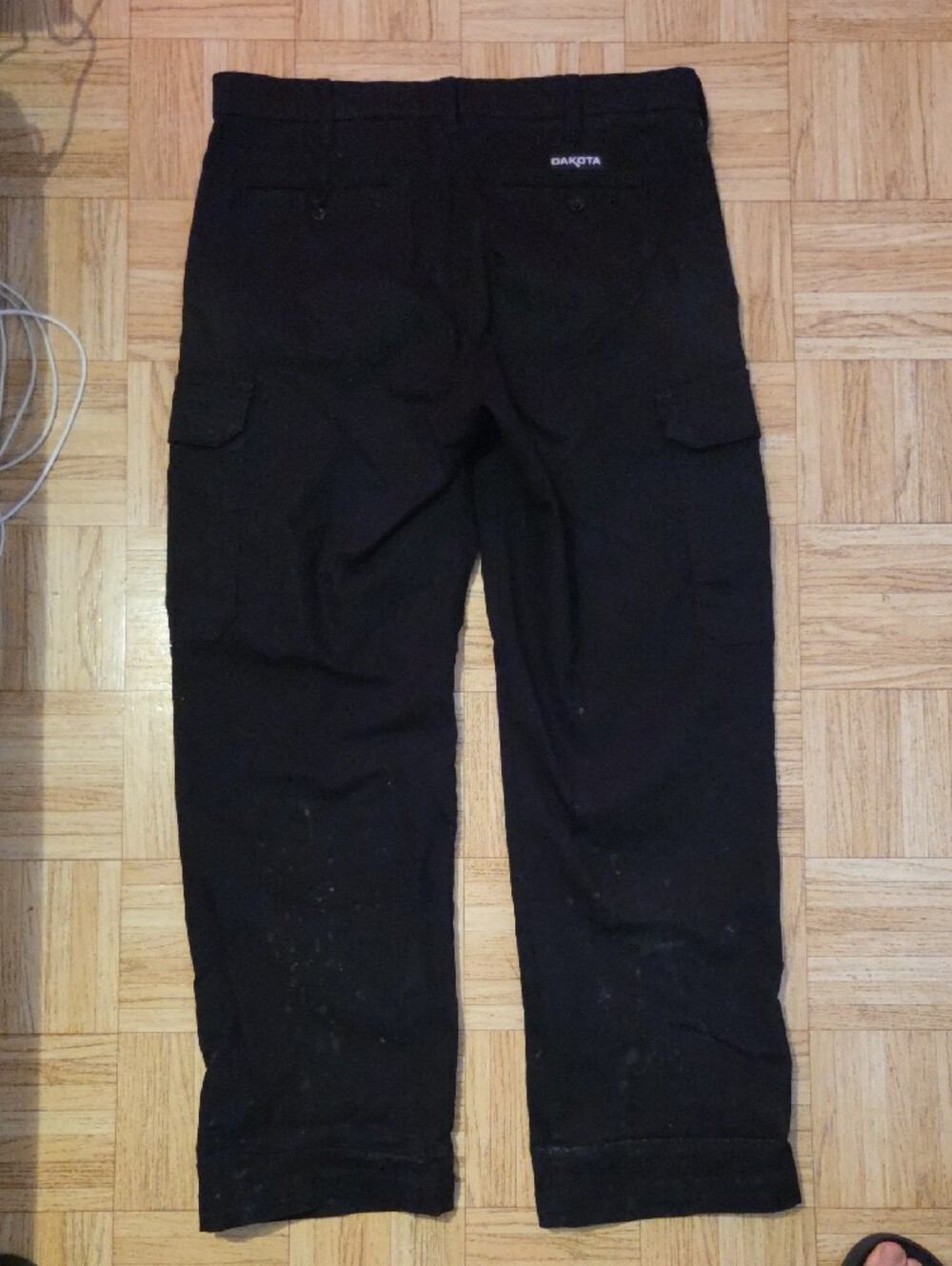 Men's Dakota Work Black Cargo Pants 34x30 - Picture 2 of 3